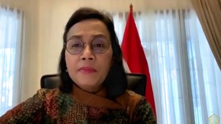 Menteri Keuangan, Sri Mulyani dalam konferensi pers Komite Stabilitas Sistem Keuangan (KSSK). (Youtube Kemenkeu RI)