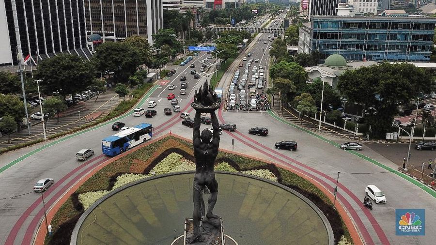 Lalu Lintas di Jakarta (CNBC Indonesia/ Andrean Kristianto)