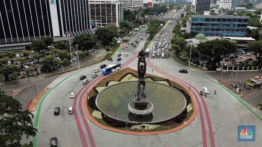 Lalu Lintas di Jakarta (CNBC Indonesia/ Andrean Kristianto)