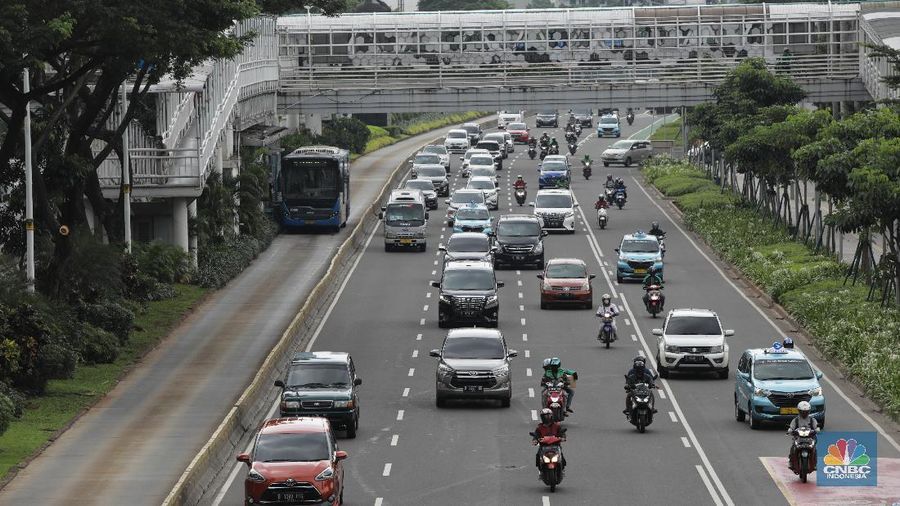 Lalu Lintas di Jakarta (CNBC Indonesia/ Andrean Kristianto)