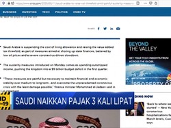 Pemasukan Negara Jeblok,Arab Saudi Naikkan Pajak 3 Kali Lipat