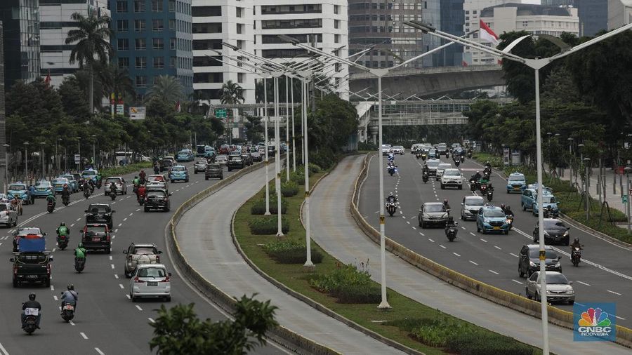 Lalu Lintas di Jakarta (CNBC Indonesia/ Andrean Kristianto)