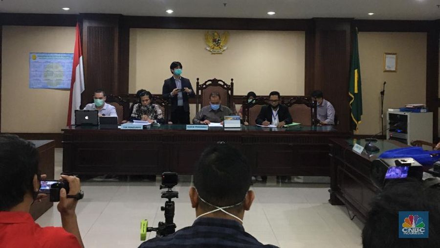 Proses sidang Penundaan Kewajiban Pembayaran Utang (PKPU) PT Karya Citra Nusantara (KCN). (CNBC Indonesia/ Hidayat Surbakti)