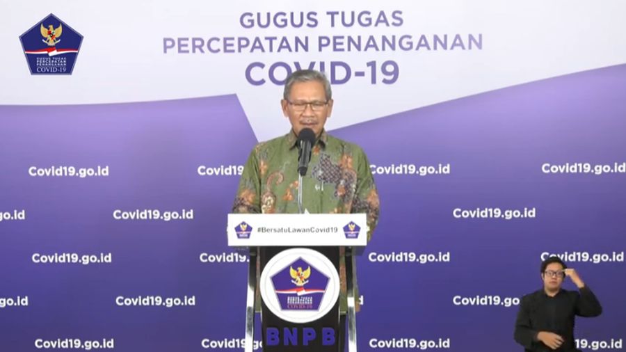 Juru Bicara Pemerintah untuk Penanganan Covid-19 Achmad Yurianto  (Youtube BNPB Indonesia)