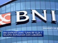 Selama Ramadan, BNI Siapkan Uang Tunai Rp 10,24 T per Pekan