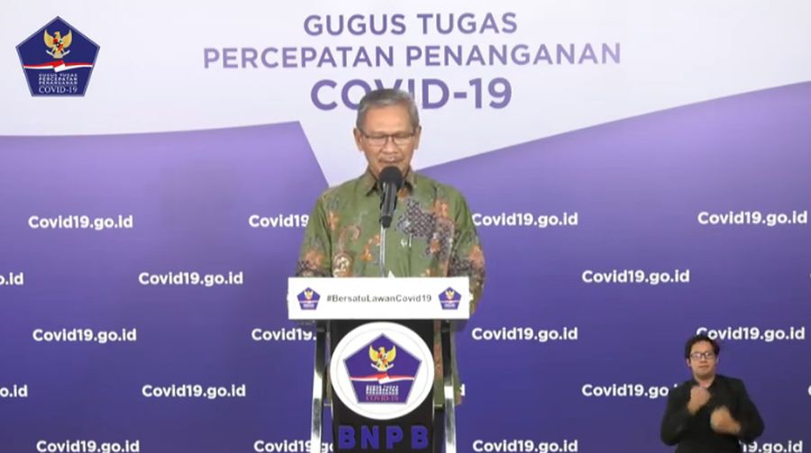 Juru Bicara Pemerintah untuk Penanganan Covid-19 Achmad Yurianto  (Youtube BNPB Indonesia)