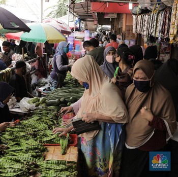 Duh! Begini Penampakan Keramaian Pasar di Sekitar Jabodetabek