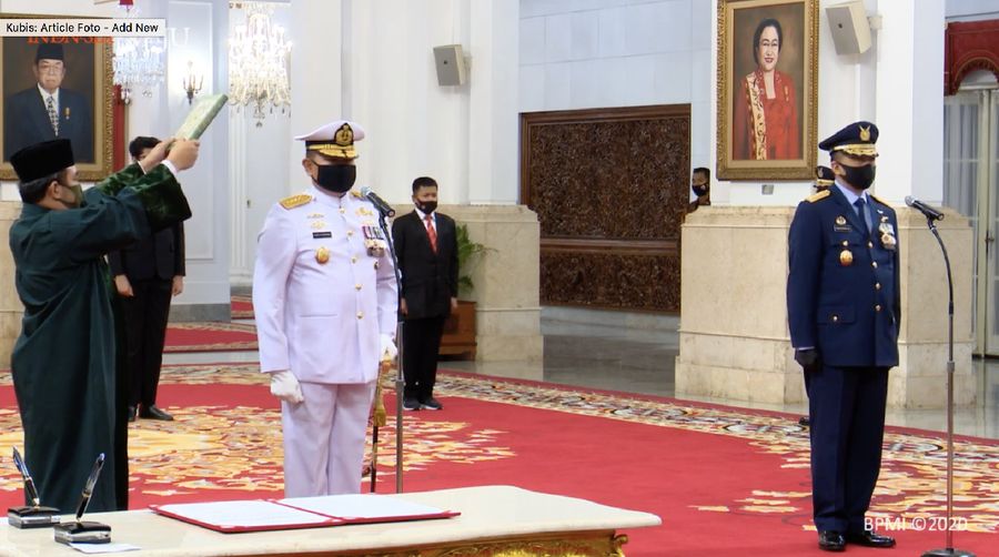 Pelantikan KSAL dan KSAU, Istana Negara, 20 Mei 2020. Dok: Sekertaris Presiden