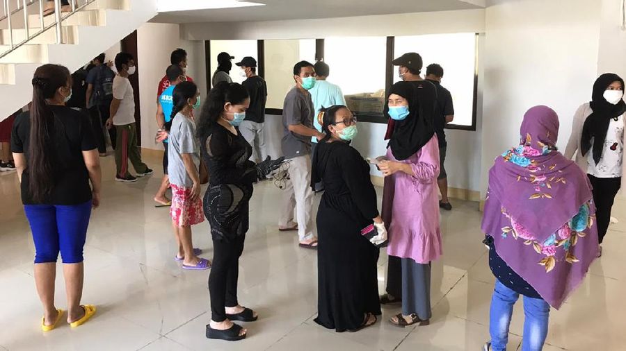 Suasana Wisma Atlet yang penuh sesak. Ist