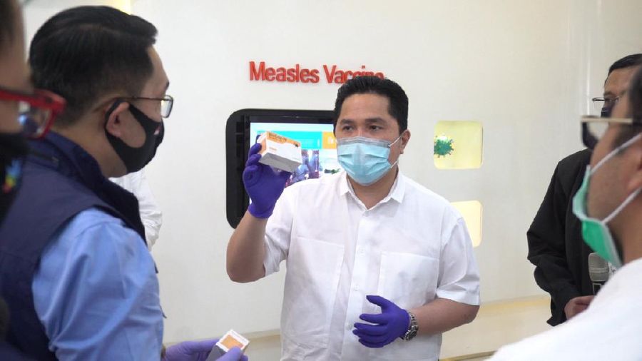 Erick Thohir Kunjungi Kesiapan Fasilitas Laboratorium Bio Farma Lawan Covid-19. Dok: BUMN
