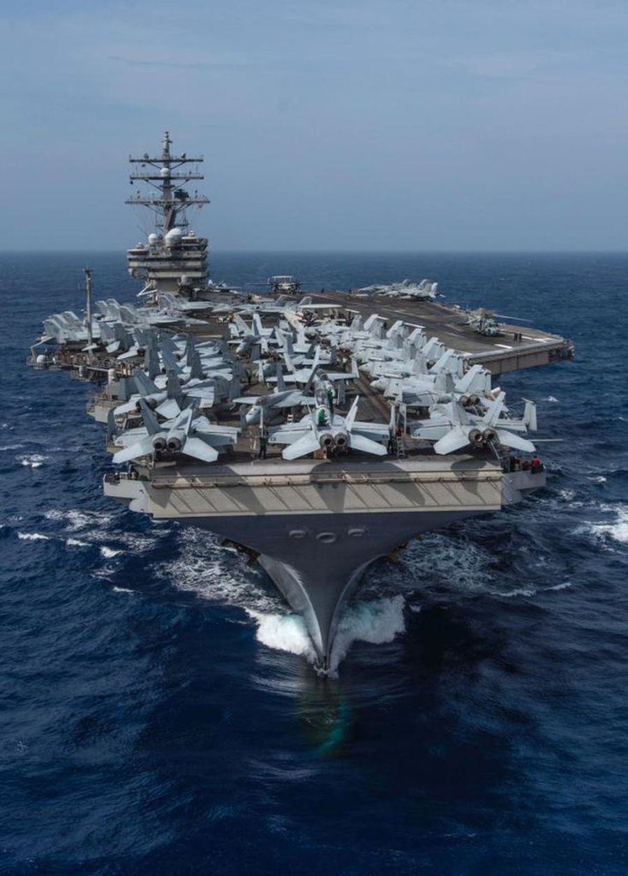 Kapal induk Ronald Reagan (Twitter @USNavy)