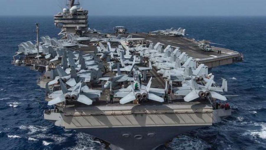 Kapal induk Ronald Reagan (Twitter @USNavy)