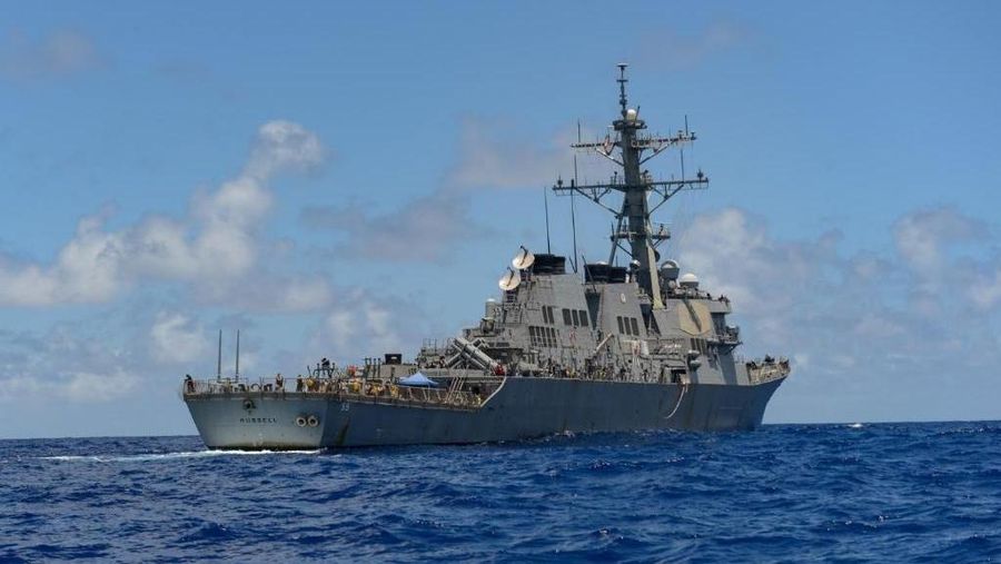 Kapal Perang Amerika di Laut China Timur (Twitter @USNavy)