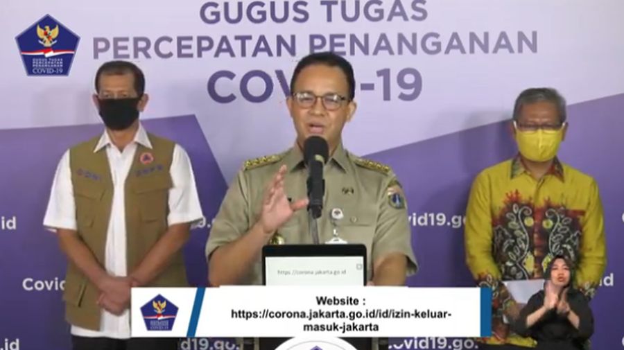 Gubernur DKI Jakarta Anies Baswedan (Youtube BNPB Indonesia)
