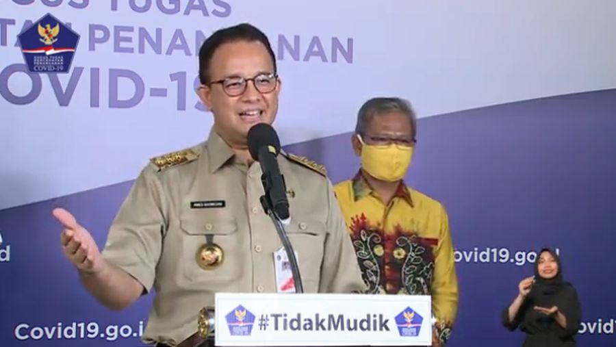 Gubernur DKI Jakarta Anies Baswedan (Youtube BNPB Indonesia)