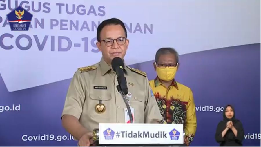 Gubernur DKI Jakarta Anies Baswedan (Youtube BNPB Indonesia)