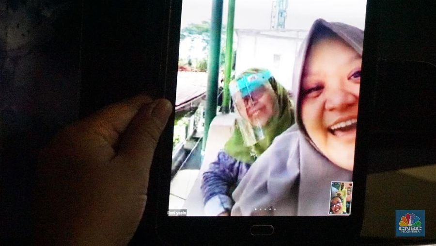 Lebaran via Virtual (CNBC Indonesia/Muhammad Sabki)