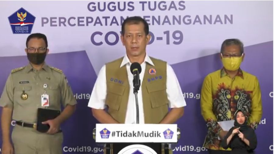 Ketua Pelaksana Gugus Tugas Percepatan Penanganan Corona Virus Disease 2019 ,Letnan Jenderal TNI Doni Monardo (Youtube BNPB Indonesia)