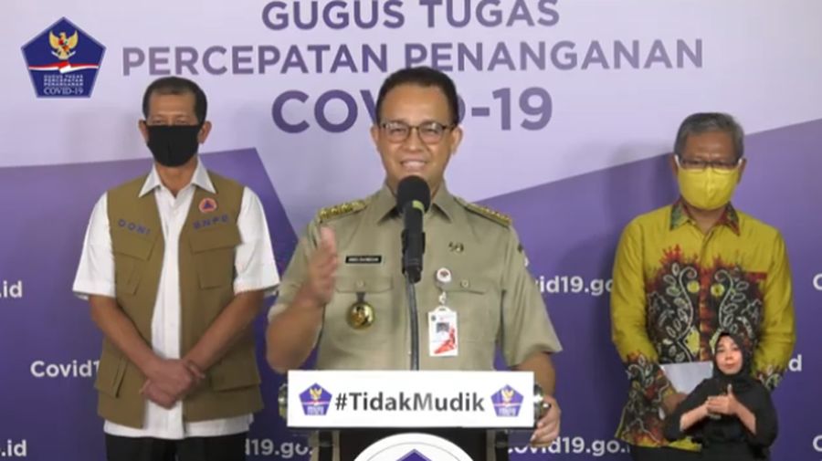 Gubernur DKI Jakarta Anies Baswedan (Youtube BNPB Indonesia)