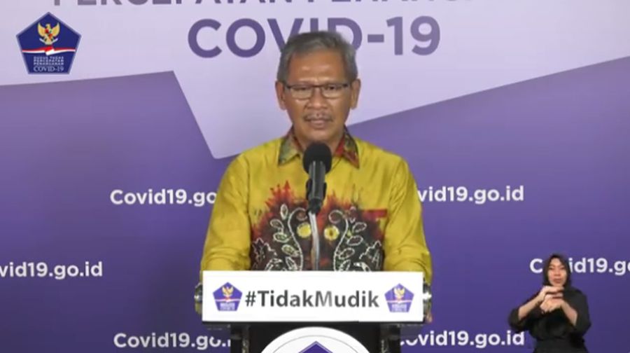 Juru Bicara Pemerintah untuk Penanganan Covid-19 Achmad Yurianto  (Youtube BNPB Indonesia)