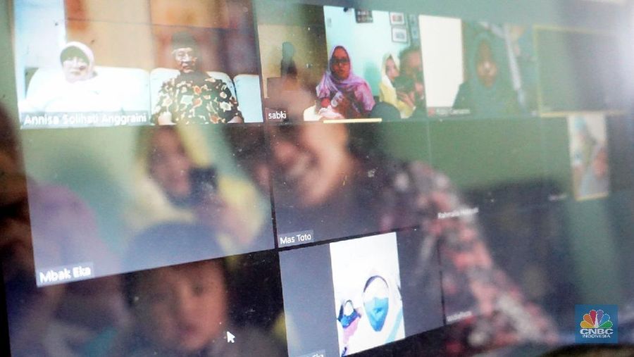 Lebaran via Virtual (CNBC Indonesia/Muhammad Sabki)