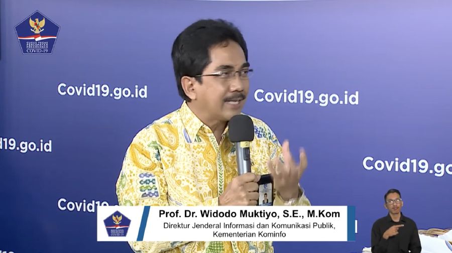 Prof. Dr. Widodo Muktiyo, S.E., M.Kom - Direktur Jenderal Informasi dan Komunikasi Publik, Kementerian Kominfo (youtube BNPB Indonesia)