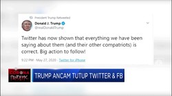 Geram! Trump Ancam Tutup Twitter & FB