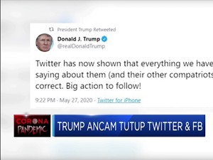 Geram! Trump Ancam Tutup Twitter & FB