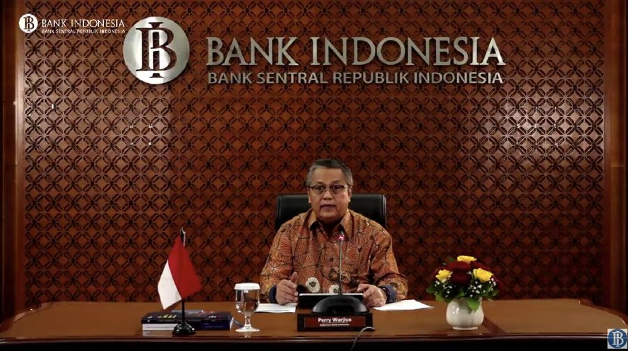 Gubernur Bank Indonesia Perry Warjiyo manyapaikan terkait kondisi ekonomi terkini (Youtube Bank Indonesia)