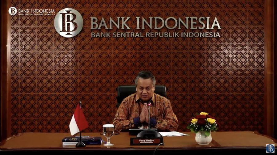 Gubernur Bank Indonesia  Perry Warjiyo manyapaikan terkait kondisi ekonomi terkini (Youtube Bank Indonesia)