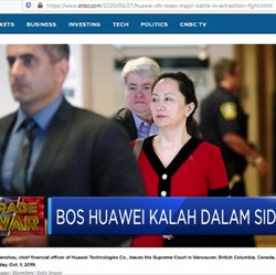 Bos Huawei Kalah dalam Sidang Ekstradisi di AS