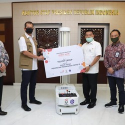 Otomatis, Ini Cara Kerja Robot Telkom Basmi Virus Corona