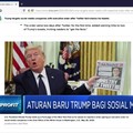 Ditegur Twitter, Trump Buat Aturan Baru untuk Sosial Media