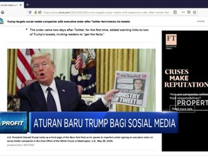 Ditegur Twitter, Trump Buat Aturan Baru untuk Sosial Media