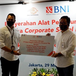 BNI Siapkan APD bagi Petugas Pos Penyalur Bansos Tunai