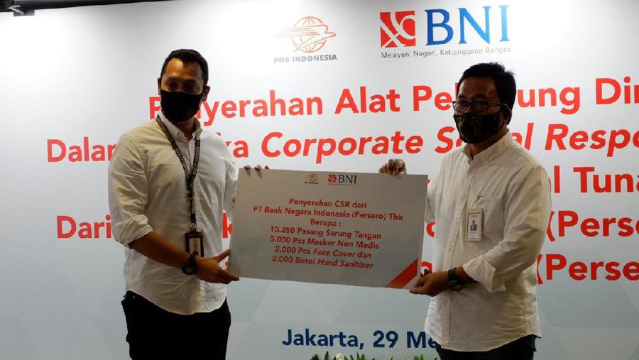 BNI Siapkan APD bagi Petugas Pos Penyalur Bantuan Sosial Tunai (Dok. BNI)