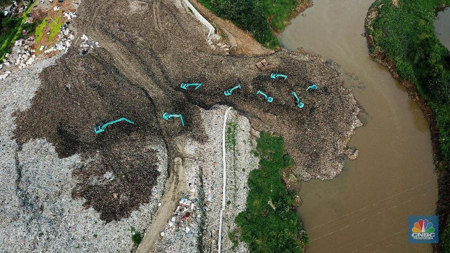 TPA Cipeucang, Senin (2/6/2020). (CNBC Indonesia/ Andrean Kristianto)