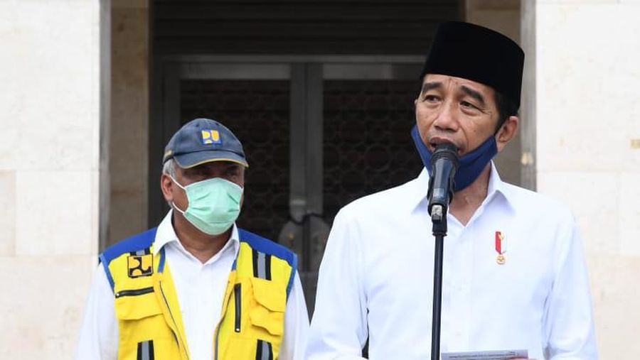 Jokowi tinjau kesiapan penerapan prosedur standar New Normal di sarana ibadah. Biro Pers Sekretariat Presiden