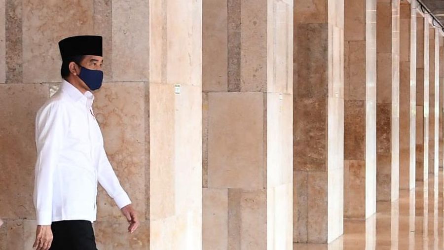 Jokowi tinjau kesiapan penerapan prosedur standar New Normal di sarana ibadah. Biro Pers Sekretariat Presiden