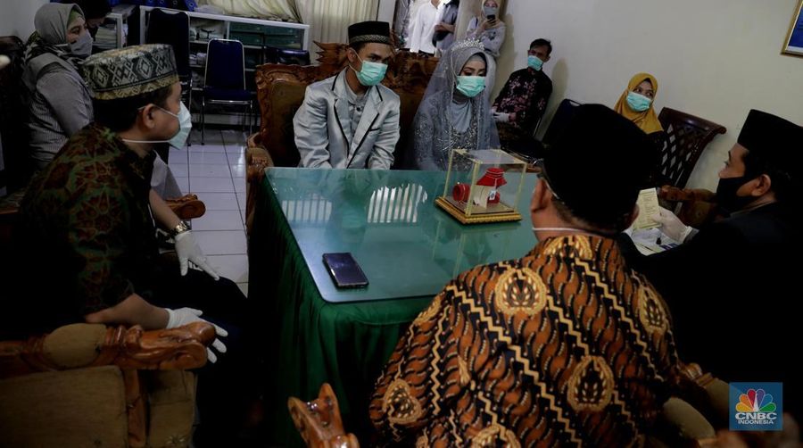 Melihat pernikahan di era New Normal. CNBC Indonesia/Muhammad Sabki