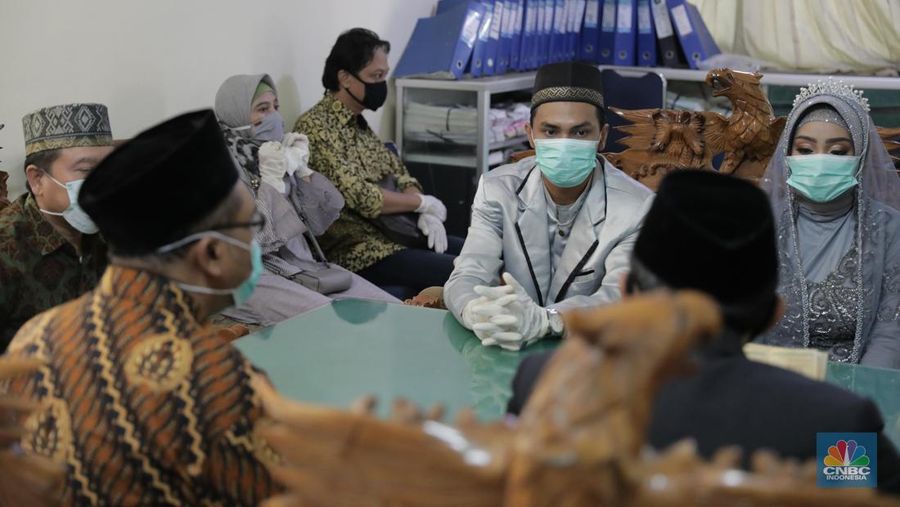 Melihat pernikahan di era New Normal. CNBC Indonesia/Muhammad Sabki