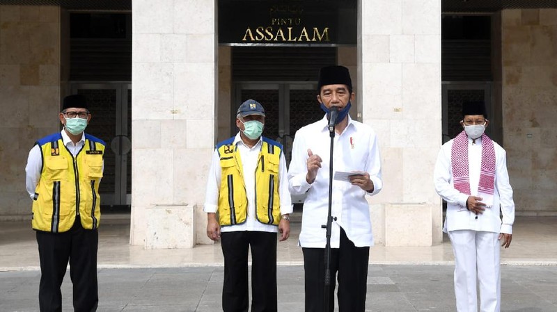 Jokowi tinjau kesiapan penerapan prosedur standar New Normal di sarana ibadah. Biro Pers Sekretariat Presiden