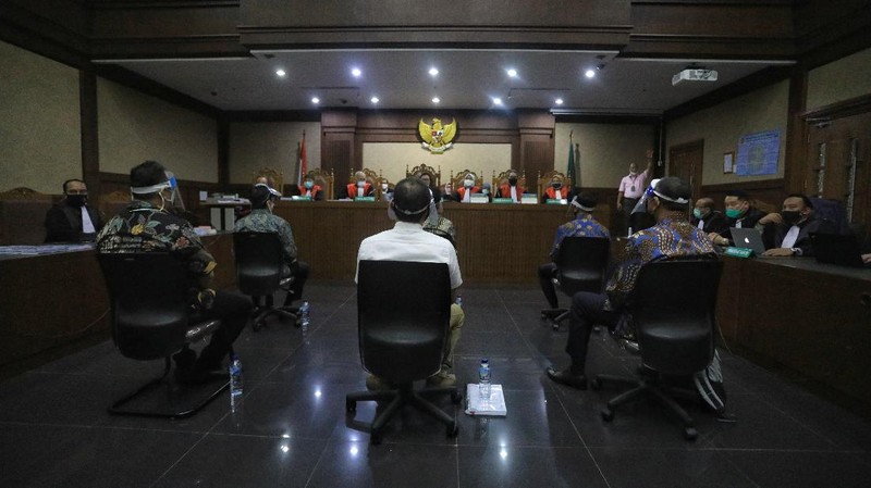 Sidang Perdana Jiwasraya. CNBC Indonesia/Andrean Kristianto