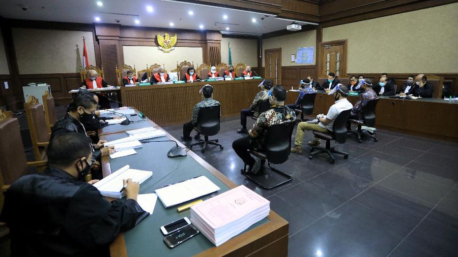 Sidang Perdana Jiwasraya. CNBC Indonesia/Andrean Kristianto