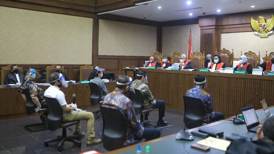 Sidang Perdana Jiwasraya. CNBC Indonesia/Andrean Kristianto