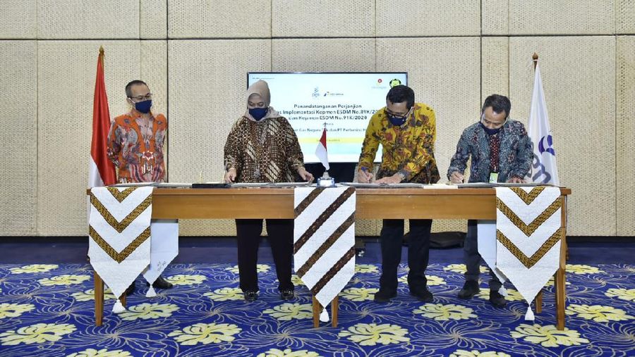 GN Grup Tandatangani Letter Of Agreement (“LOA”) Tahap Kedua dengan Produsen Gas Bumi Sebagai Wujud Implementasi Kepmen ESDM 89.K dan 91.K tahun 2020. Dok: PGN