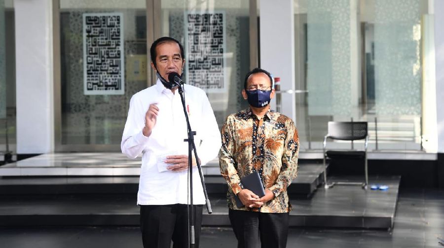 Jokowi Pantau Persiapan New Normal Masjid Baiturrahim Istana. Biro Pers Sekretariat Presiden