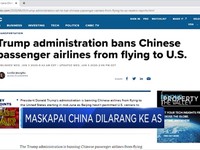 Kini Giliran Maskapai China Dilarang ke AS