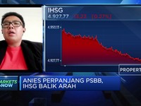 Profit Taking, Penguatan IHSG Menipis Pasca Perpanjangan PSBB