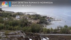 Duh! Deretan Rumah di Norwegia ini Terseret Longsor ke Laut